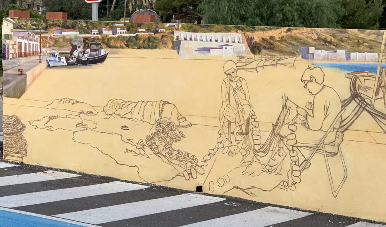 Parte derecha del mural de 'Homenaje al Puerto'