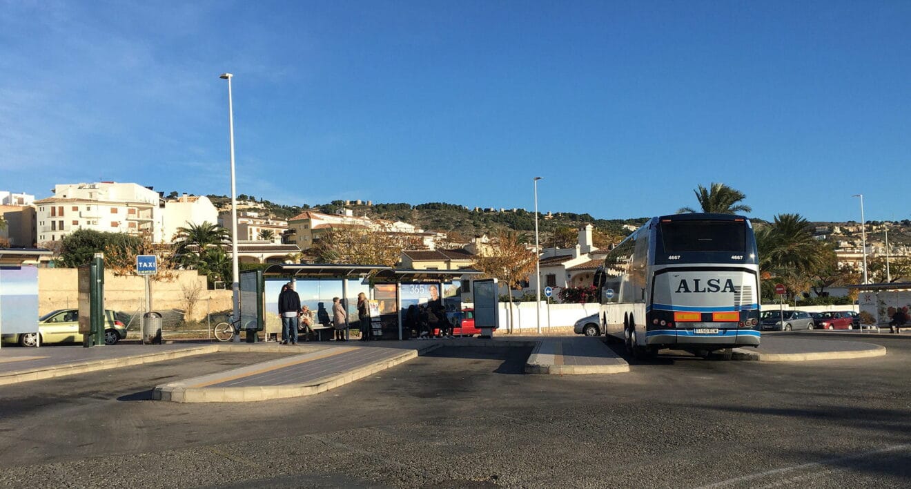 Vista general de la Estación de Autobuses de Xàbia