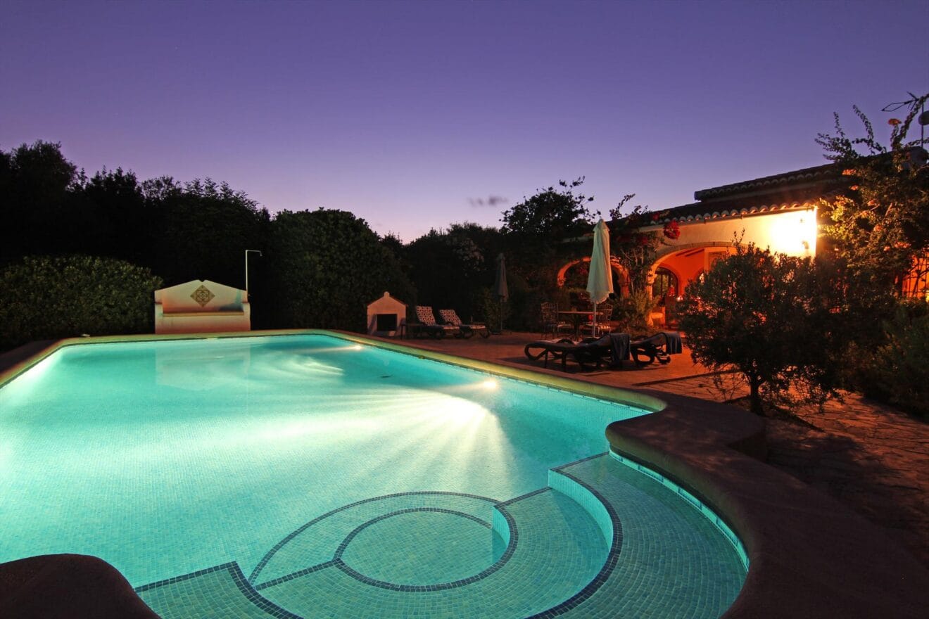Casa El Tesorito de noche