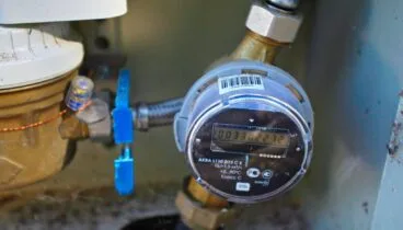 Contador instalado en una tubería