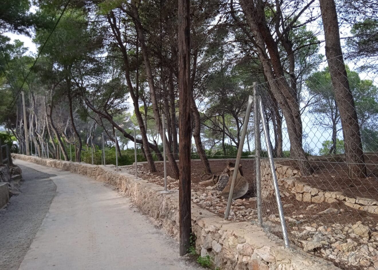 Parte del acceso a la cala del Francés