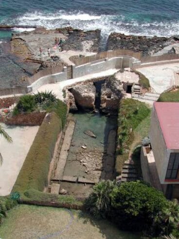 Balsa para cría de peces en la época romana situada en la Punta del Arenal Foto Quaderns del Museu