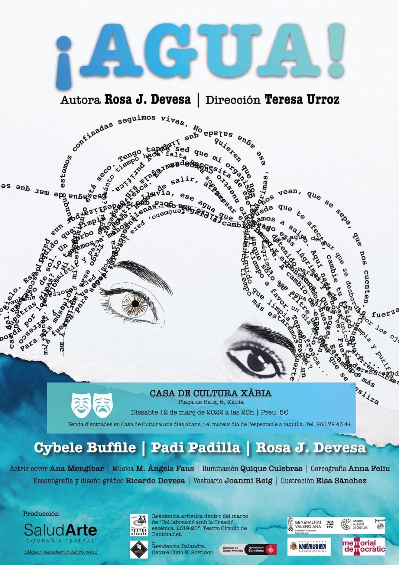 Cartel de la obra teatral ¡Agua!
