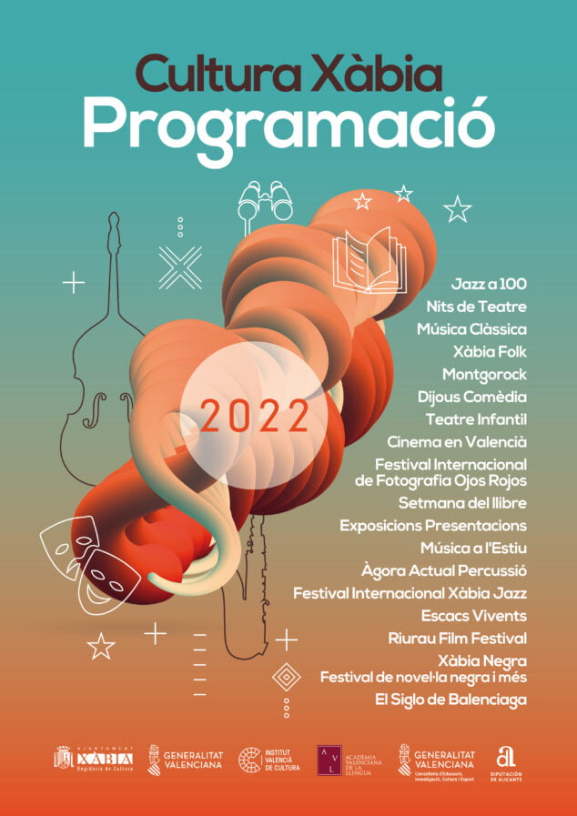 Imagen: Cartel de la programación cultural de Xabia 2022