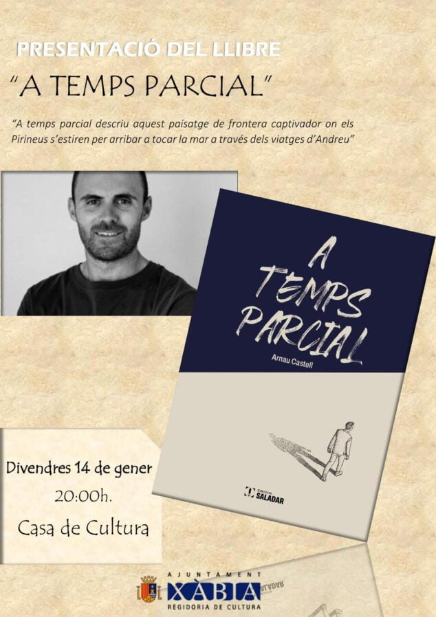 Imagen: Cartel presentación libro 'A temps parcial' en Xàbia