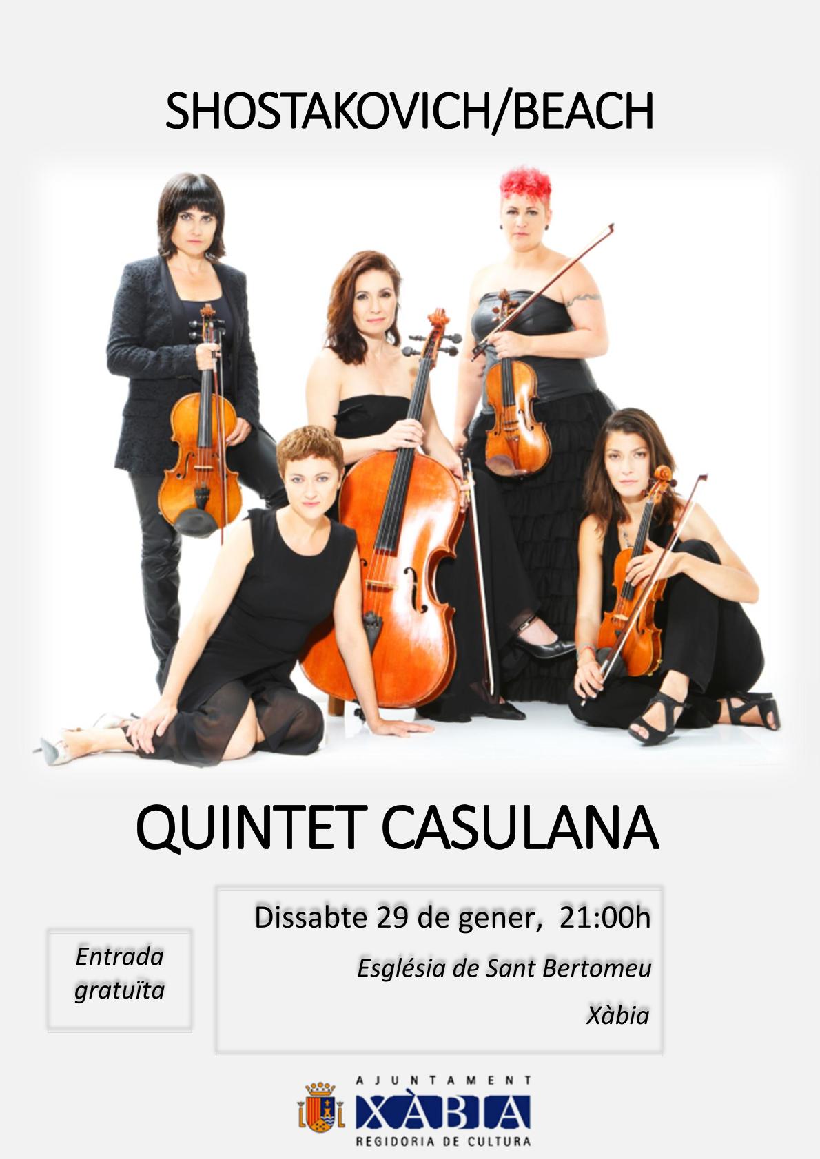 Quintet Casulana actúa en Xàbia