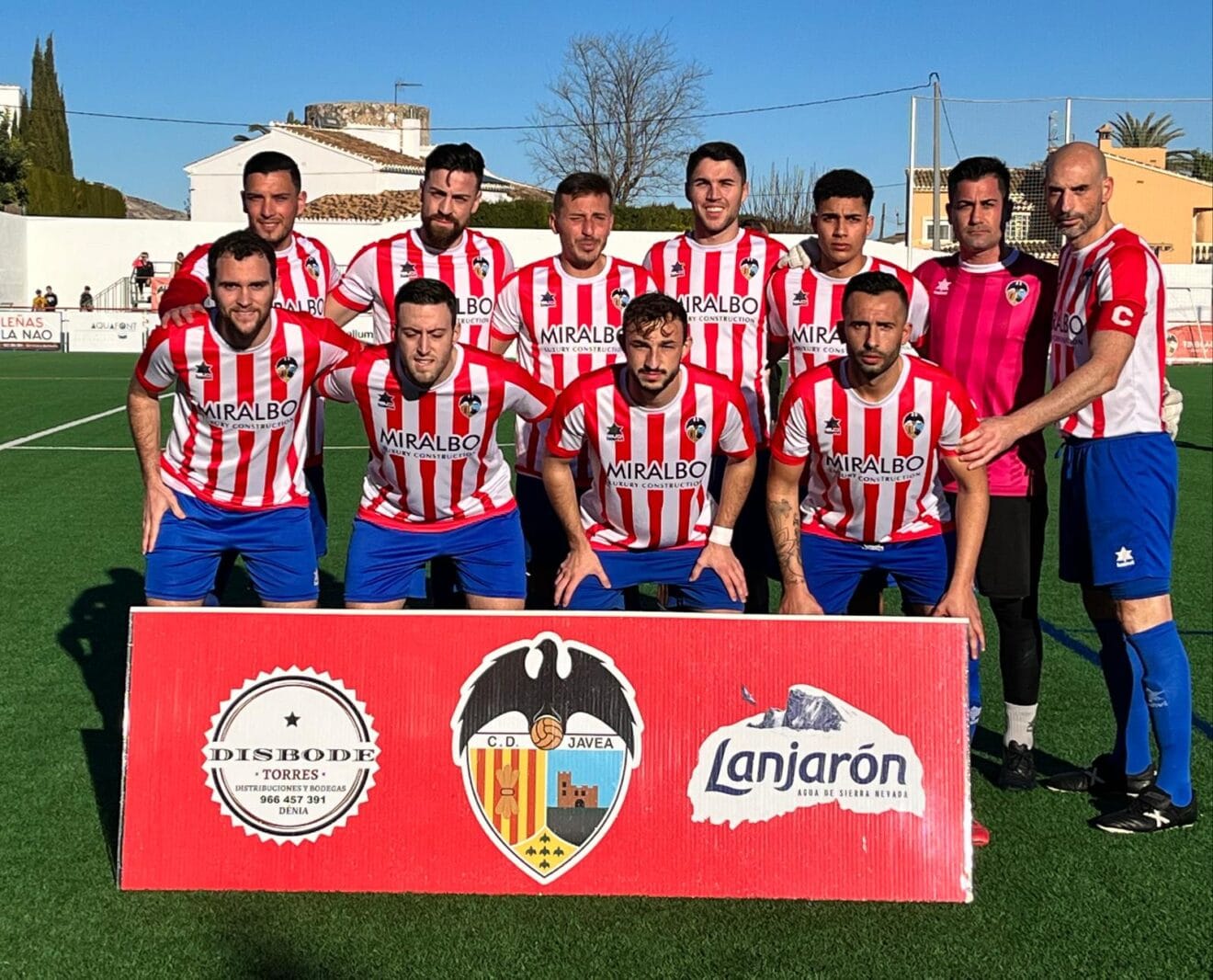 El once del CD Jávea en el partido contra el At. Benidorm