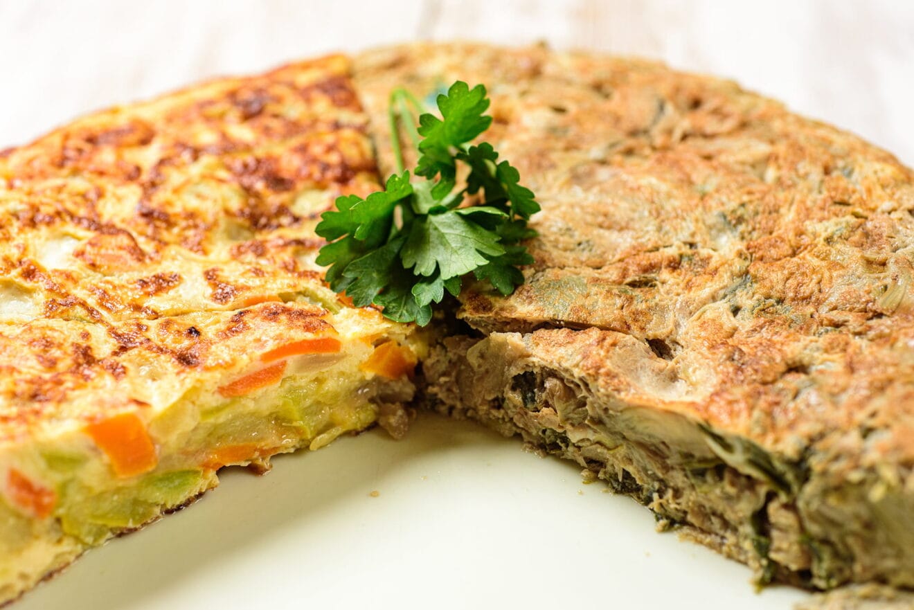Tortilla de verdura en Bar Mercat