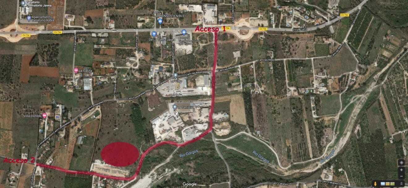 Ubicación de la nueva parcela para el depósito de residuos verdes a jardineros locales