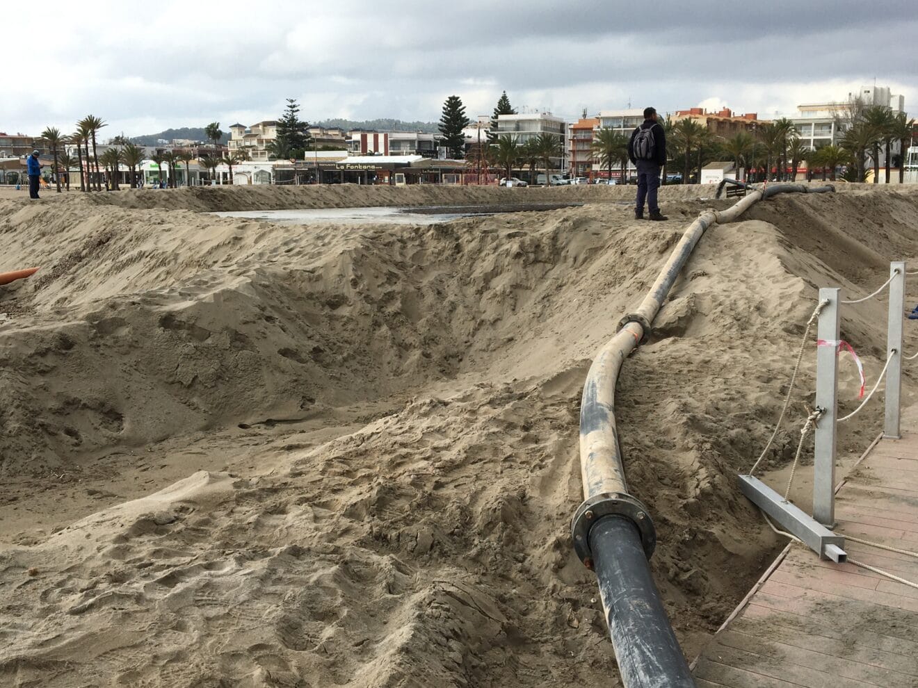 Trabajos del dragado del Canal de la Fontana