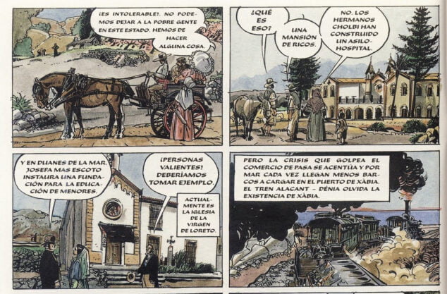 Imagen: Viñetas del cómic de Xàbia
