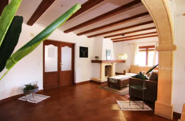 Amplio salón de la villa en alquiler en Jávea