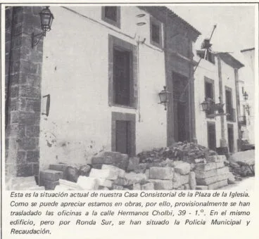 Ayuntamiento de Jávea en 1981. Foto Boletín Información Ayto