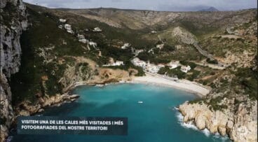 Cala de la Granadella a vista de dron del programa Terra Viva