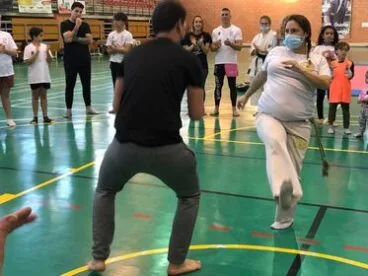 En una clase de Capoeira