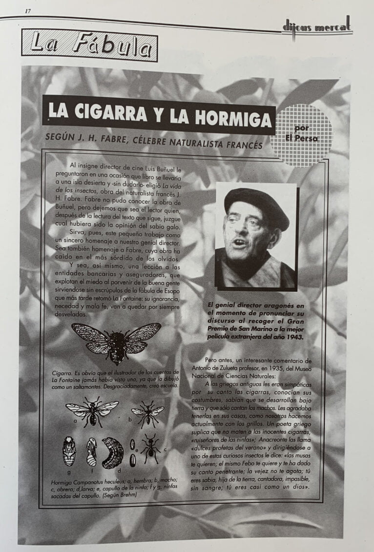 Historia de la Cigarra y la Hormiga de El Persa en Dijous Mercat