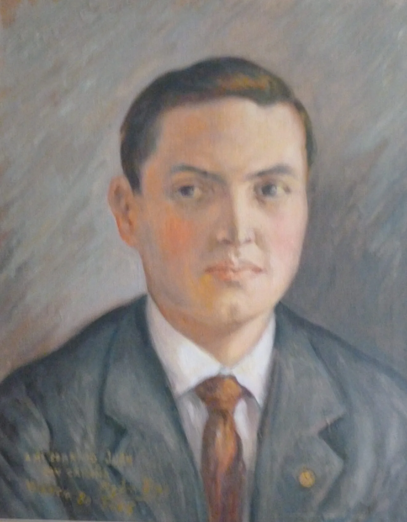 Retrato al óleo de Juan Bta. Codina Bas, de 30 marzo de 1965, por Pedro Bas Codina
