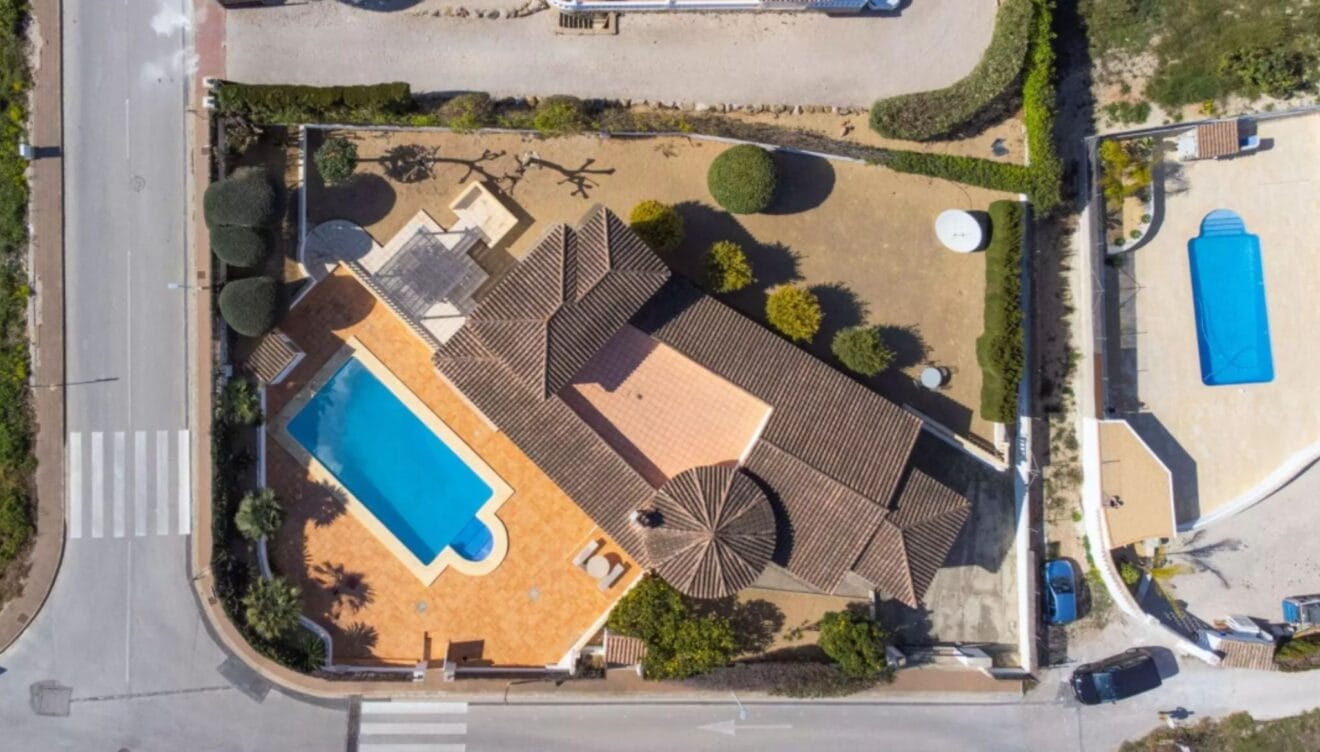 Vista aérea de la vivienda