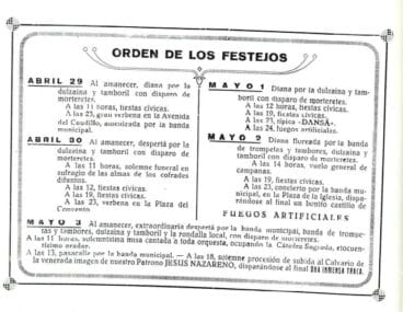 Programa de fiestas de 1943