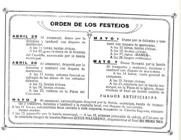 Imagen: Programa de fiestas de 1943
