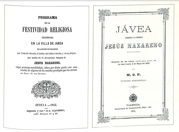 Imagen: Programas de fiestas de los años 1856 y 1886