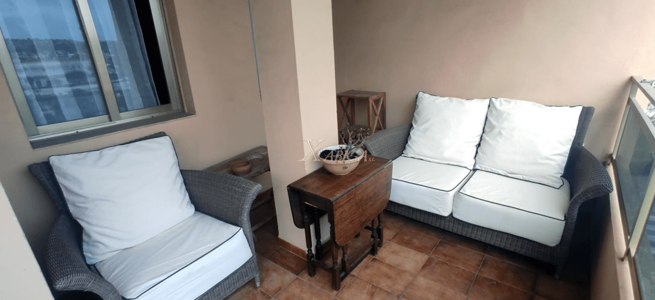 Zona chill out en la terraza de la vivienda