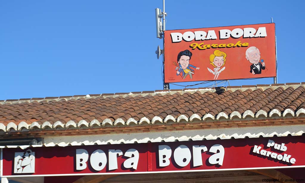 Cartel del Pub Karaoke Bora Bora