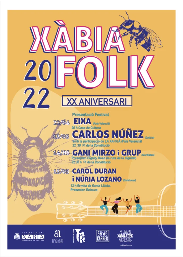 Imagen: Cartel del Xàbia Folk 2022