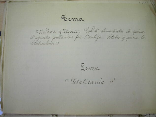 Imagen: Portadilla del trabajo de Luís FullanaXavea