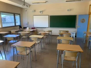 Una de las aulas del IES La Mar