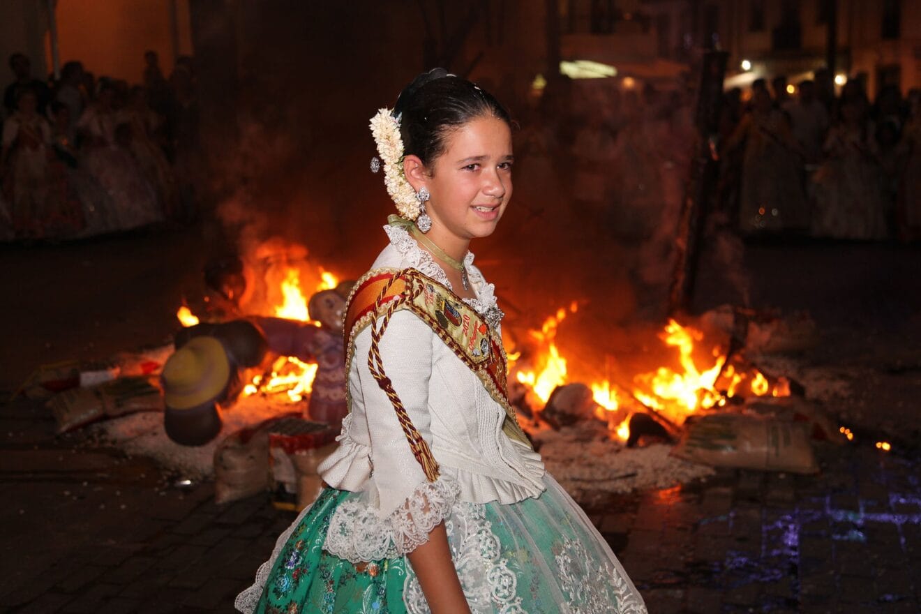 Ariadna Serrat en la cremà de la Foguera