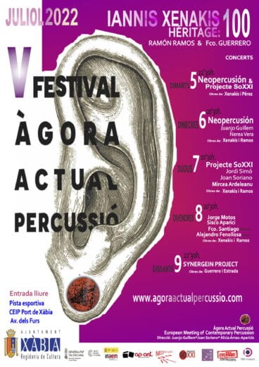 Cartel Àgora Actual Percussió 2022