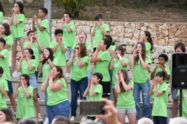 Estudiantes durante el concierto