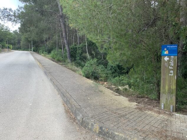Imagen: Indicación del Mirador de la Falzia