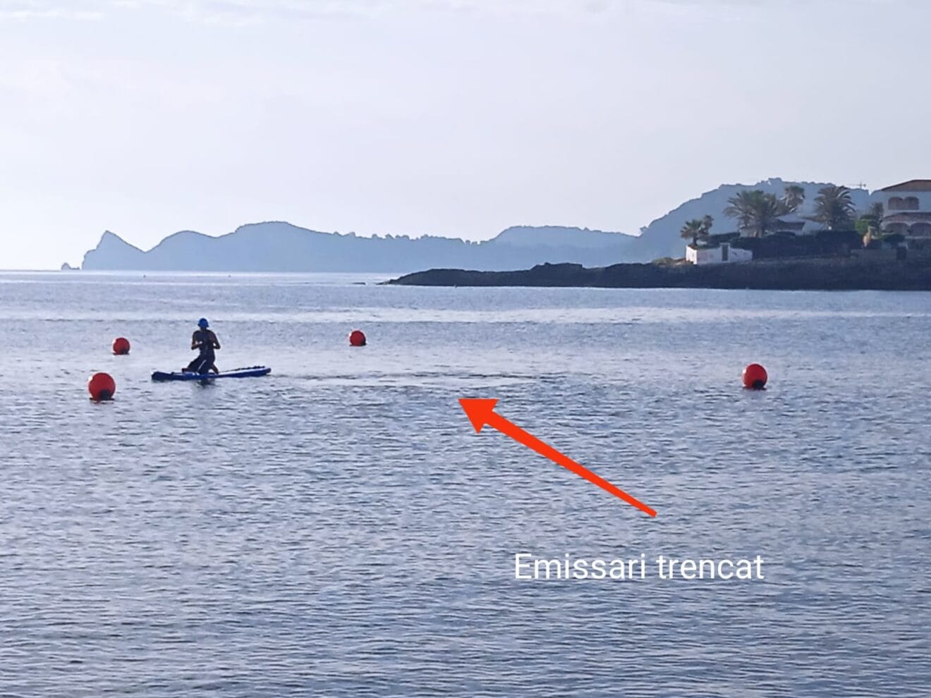 Punto donde se encuentra el emisario