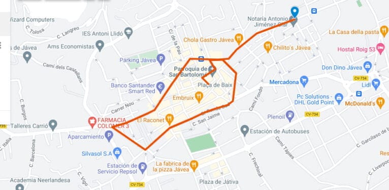 Restricciones al tráfico y estacionamiento por la Ofrenda