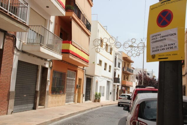Imagen: Restricciones de tráfico en Fogueres Xàbia