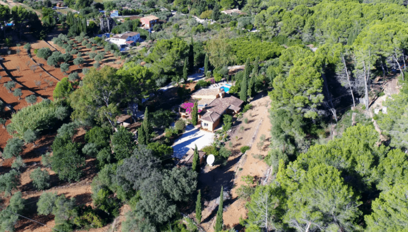 Vista aérea de la villa en Jesús Pobre