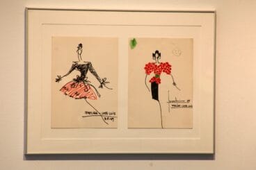 Bocetos de los diseños de Cristóbal Balenciaga