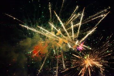 Castillo de fuegos artificiales fin de fiesta Moros y Cristianos Xàbia 2022