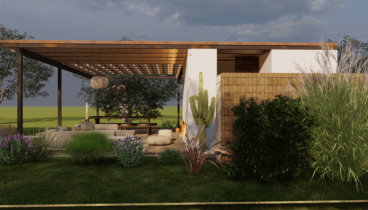 Espacio semi interior rodeado de naturaleza