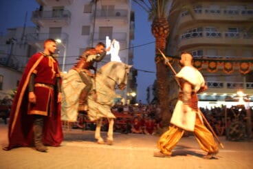 Batalla entre el bando moro y cristiano en la reconquista del castillo