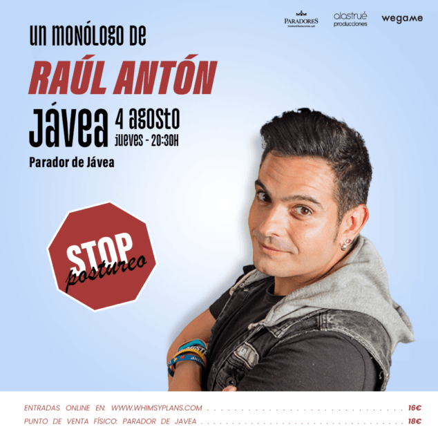 Imagen: Cartel de la actuación del cómico, Raúl Antón