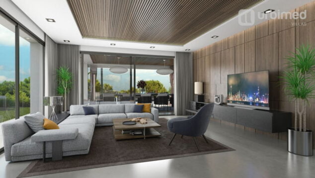 Imagen: Salón equipado con sofás y TV