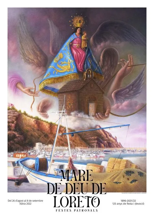 Cartel y portada del libro de Fiestas de Loreto 2022