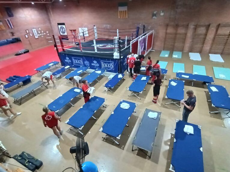Cruz Roja Xàbia habilita el hospital de campaña en Pego