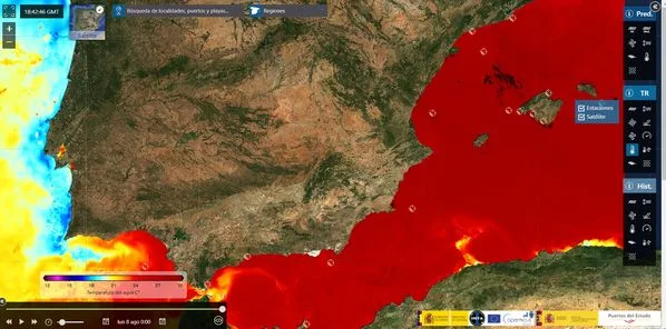Imagen: El Mar alcanza casi los 30º