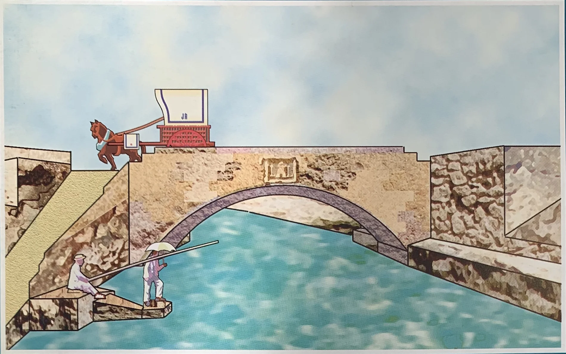 Imagen del recortable del Antiguo Pont de Triana