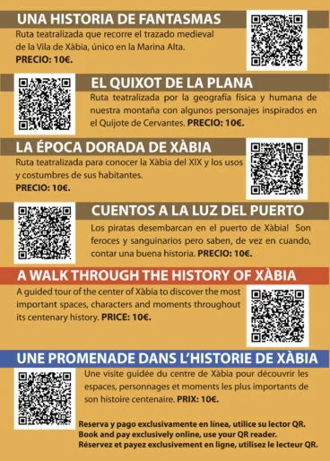Información de las distintas rutas teatralizadas