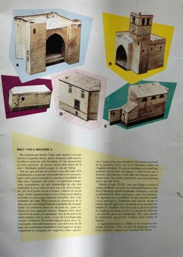 Instrucciones del montaje del recortable de la Iglesia San Bartolomé de Xàbia